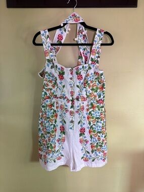 NWT FARM Rio Tropical Romance Off White Romper Size Small